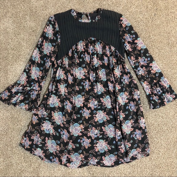 Volcom Super Soft Floral Smock Dress, S - Picture 1 of 7